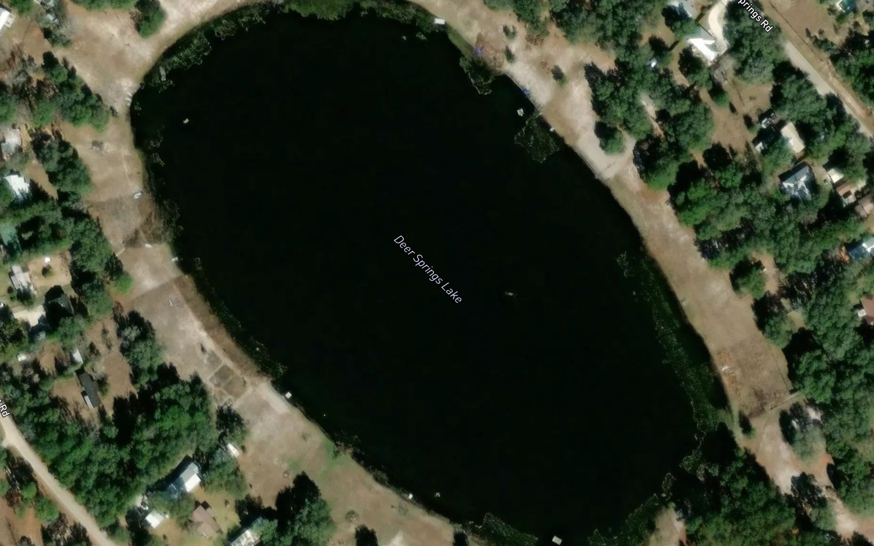 Satellite map of the Deer Springs Lake