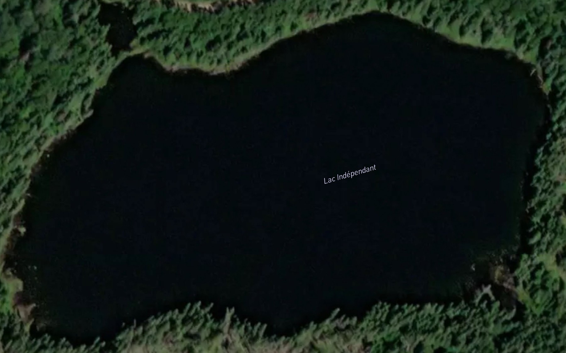 Satellite map of the Lac Independant