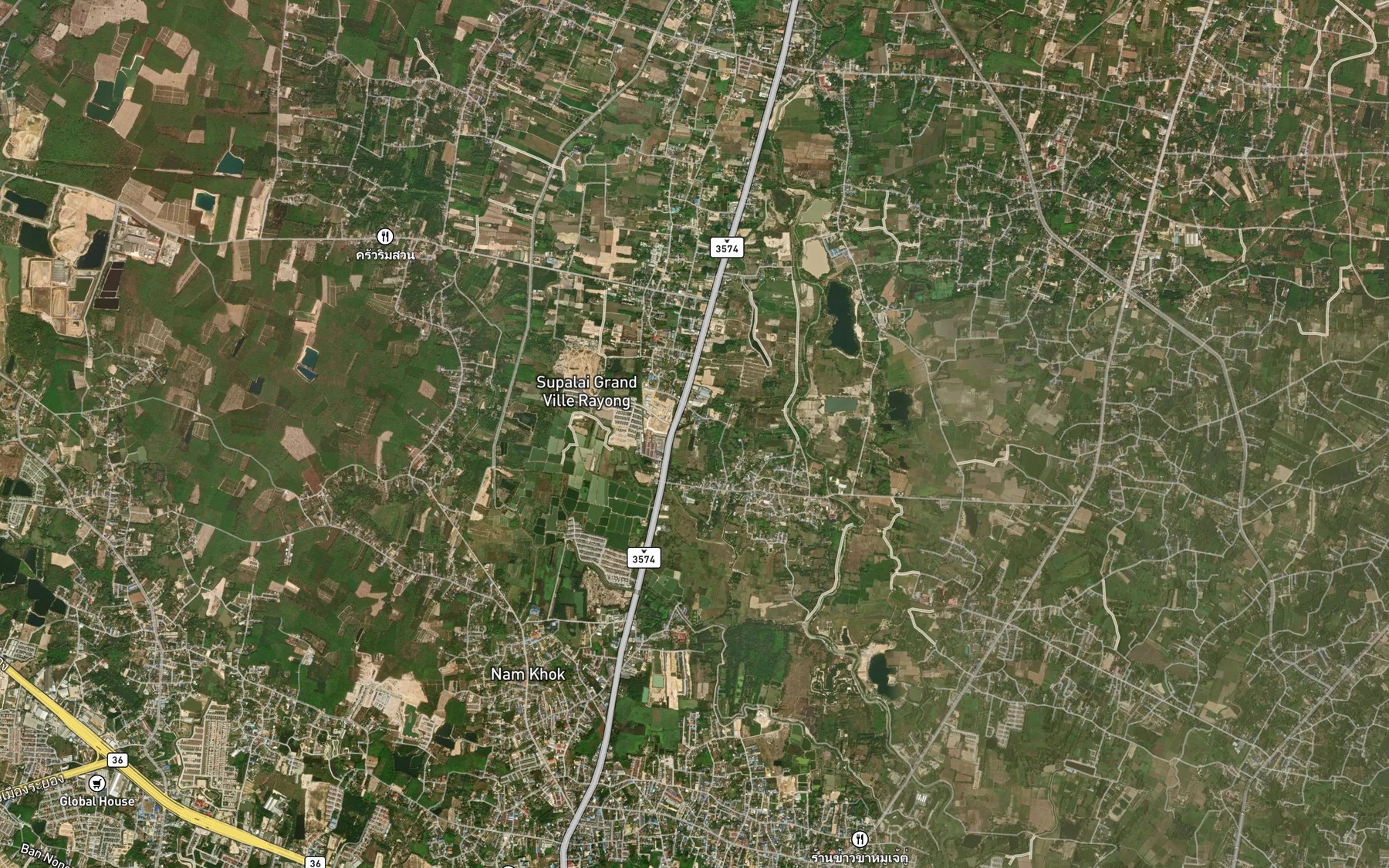 Satellite map of the Nong Choeng Kran