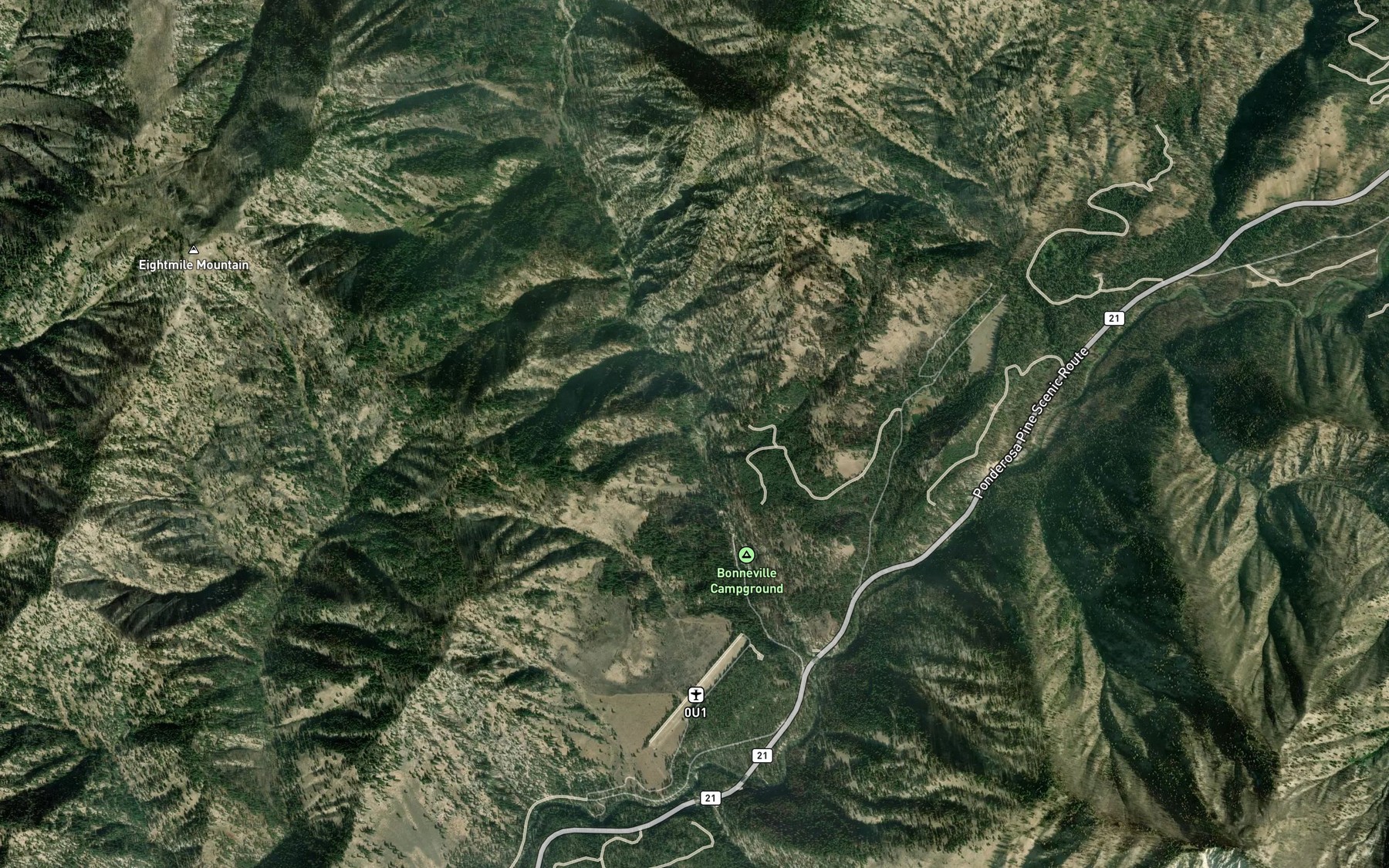 Satellite map of the Bonneville Hot Springs