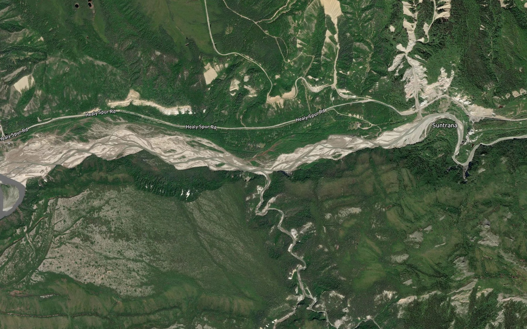 Satellite map of the Moody Creek