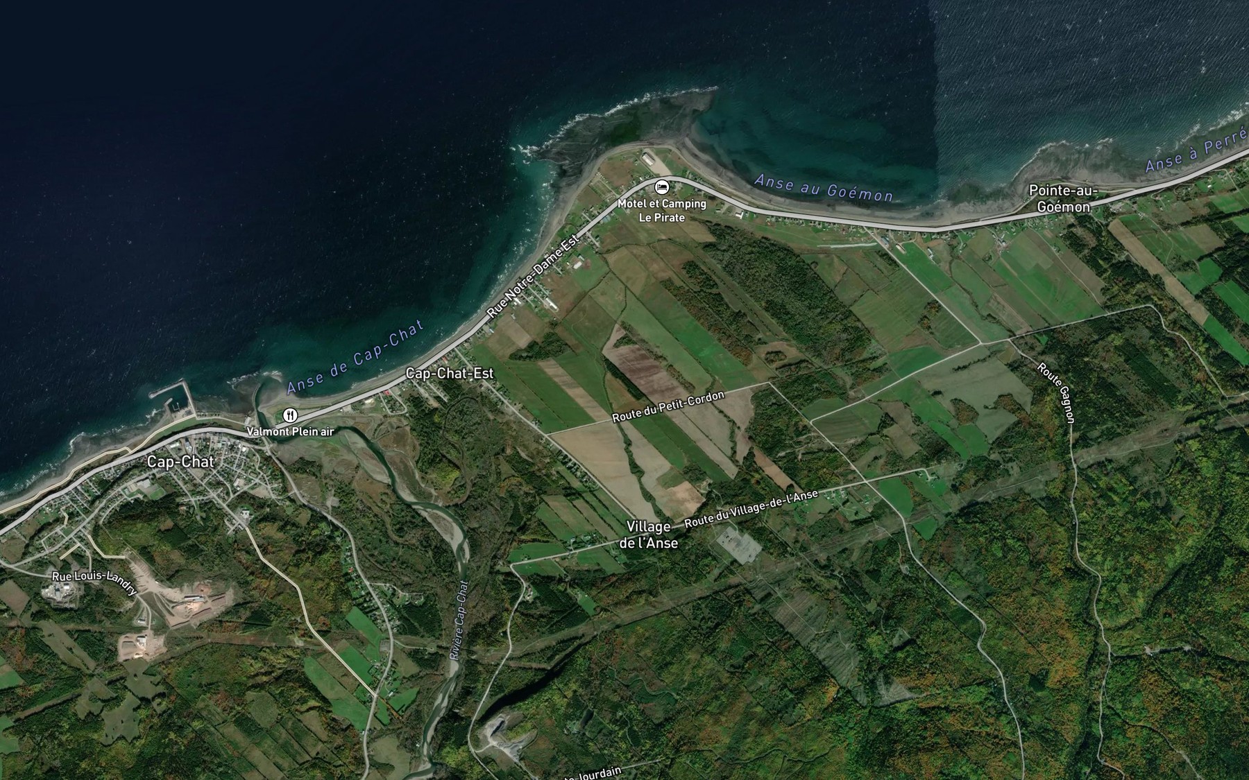 Satellite map of the Decharge du Lac Canard