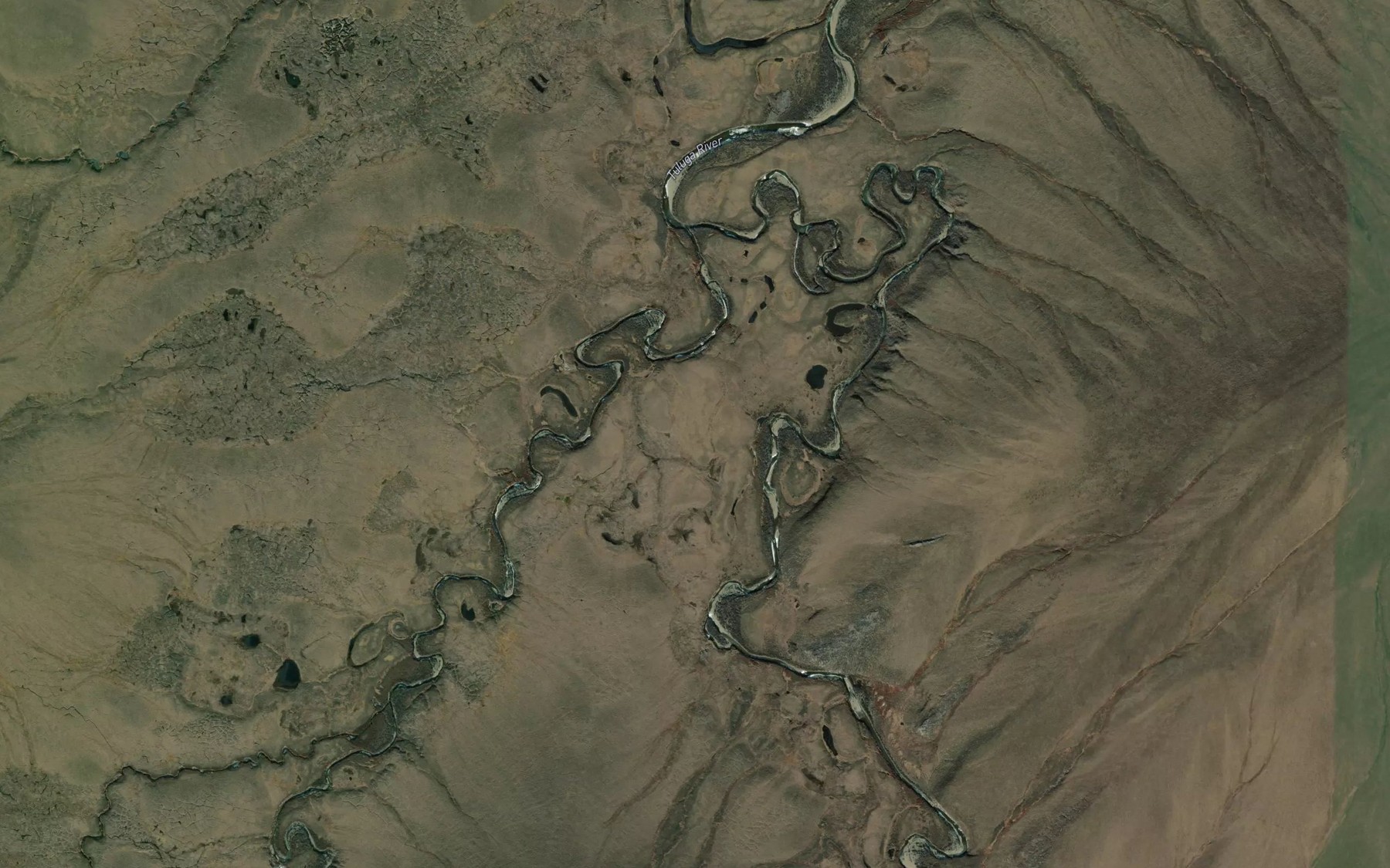 Satellite map of the East Fork Tuluga River