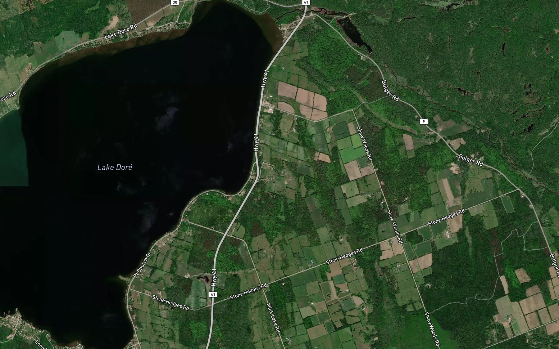 Satellite map of the Millers Bay