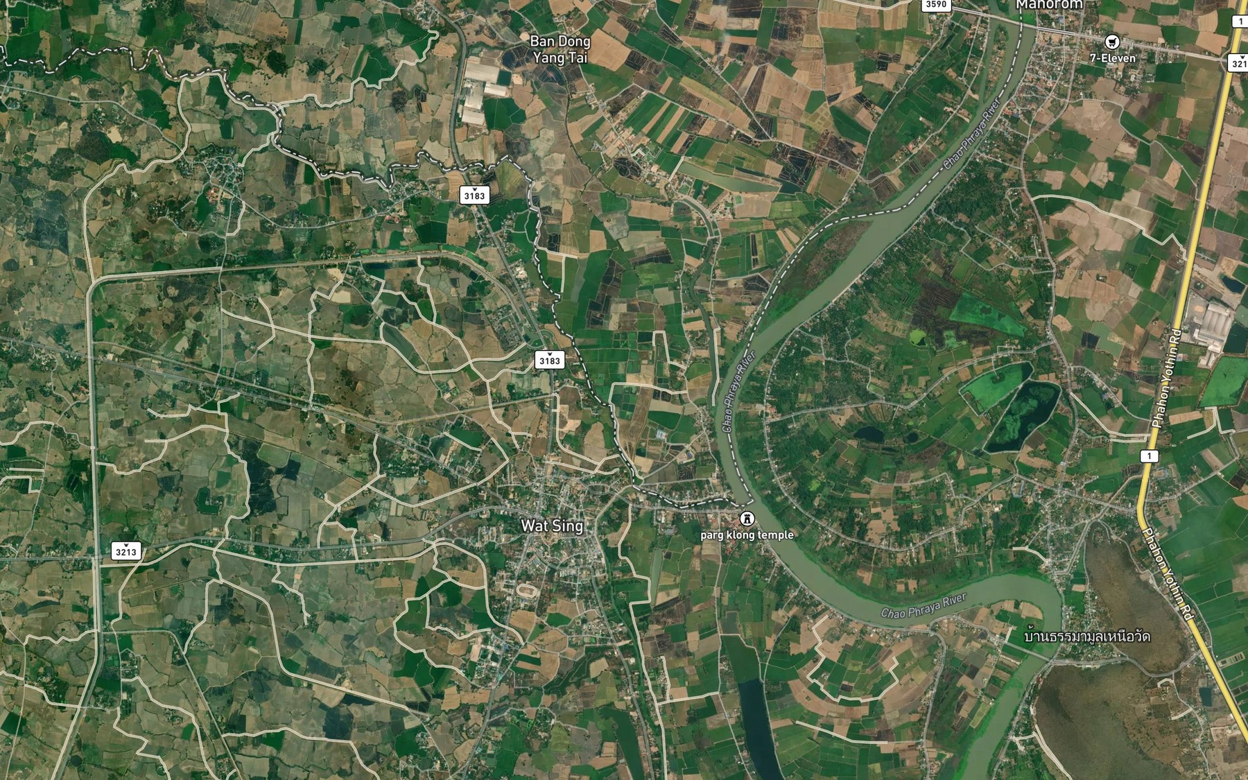 Satellite map of the Nong Krathong