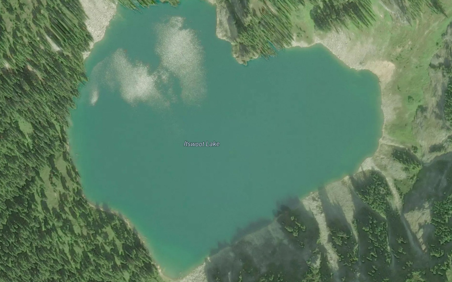 Satellite map of the Itswoot Lake