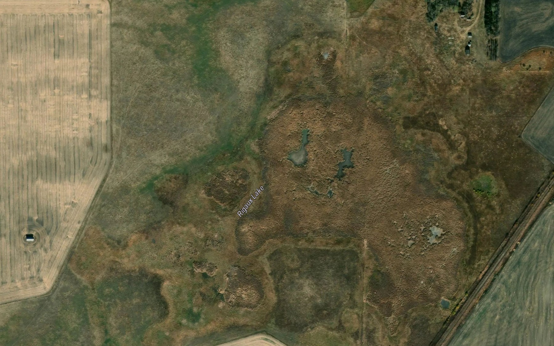 Satellite map of the Rigaux Lake