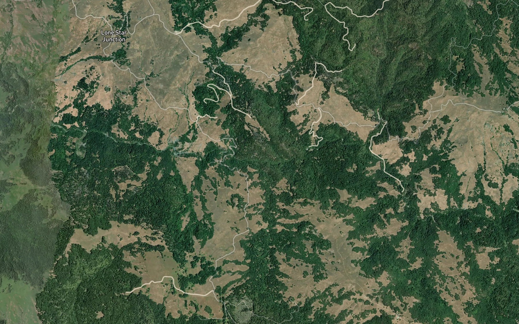 Satellite map of the Dairy Creek