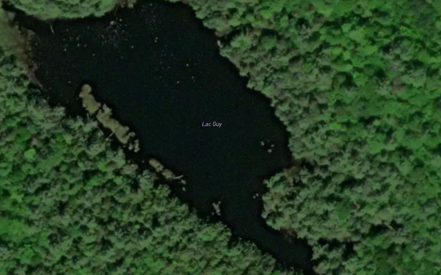 Satellite map of the Lac Guy