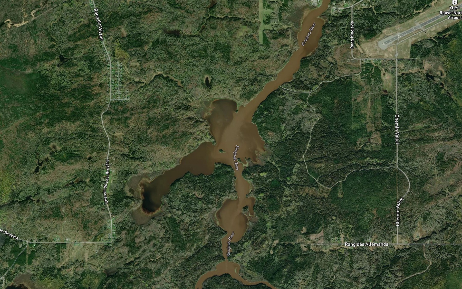 Satellite map of the Lac Vallet