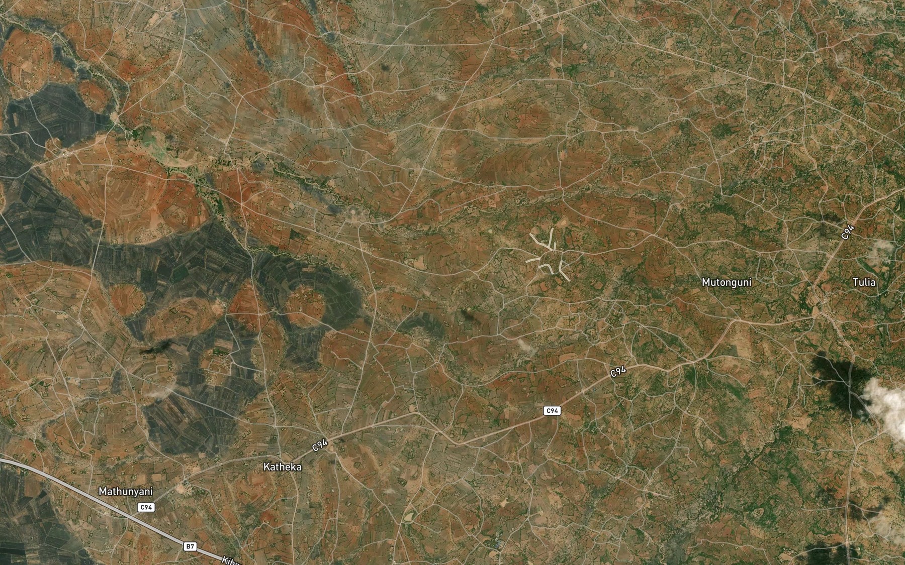 Satellite map of the Kabuku Dam