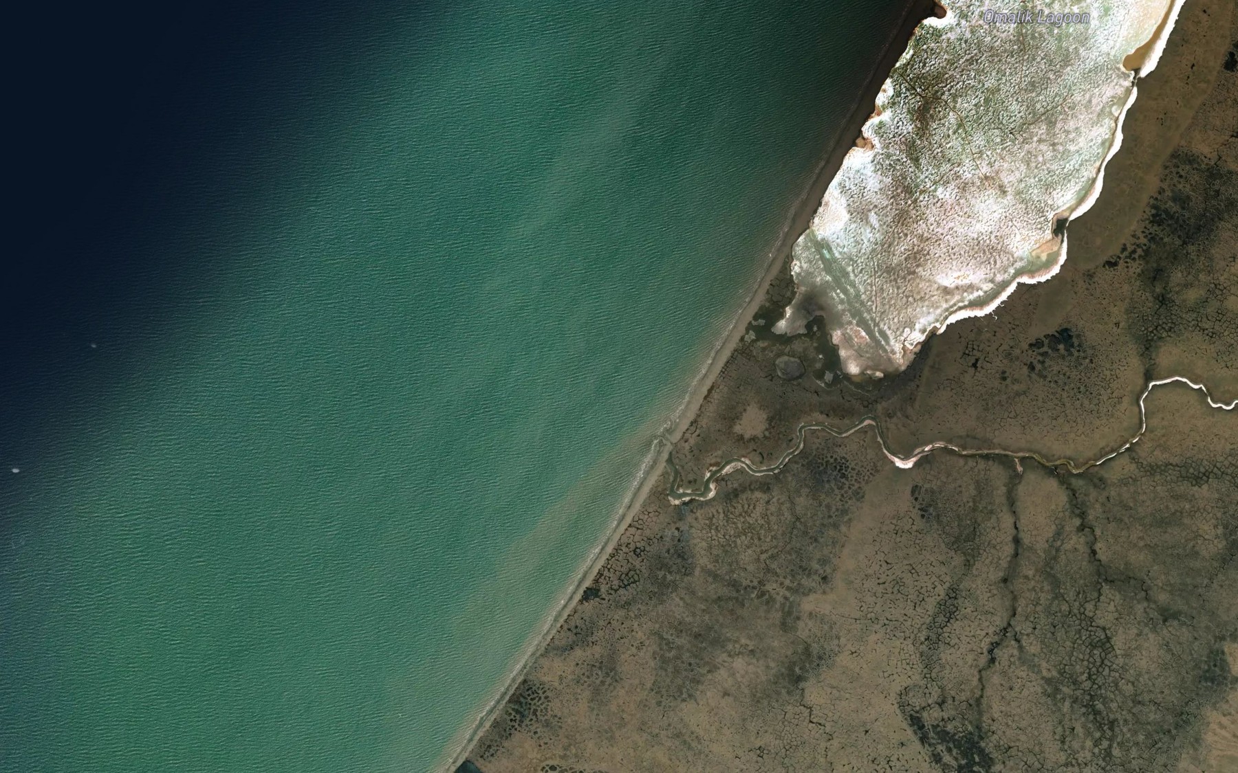 Satellite map of the Omalik Creek