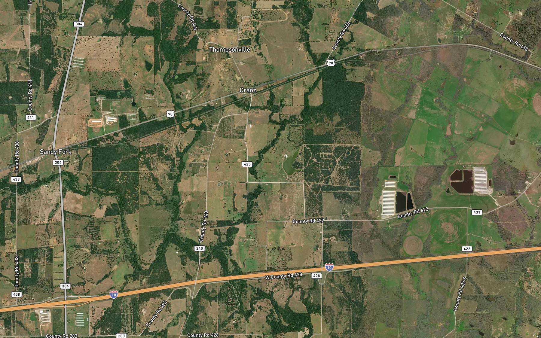 Satellite map of the Jenecka Lake