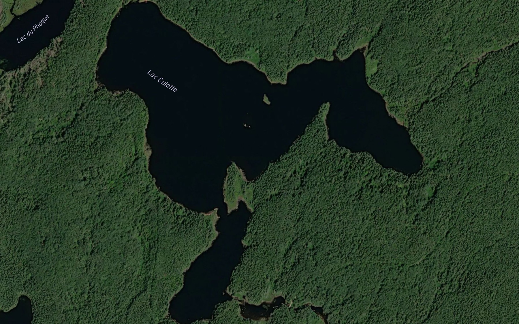 Satellite map of the Lac Culotte