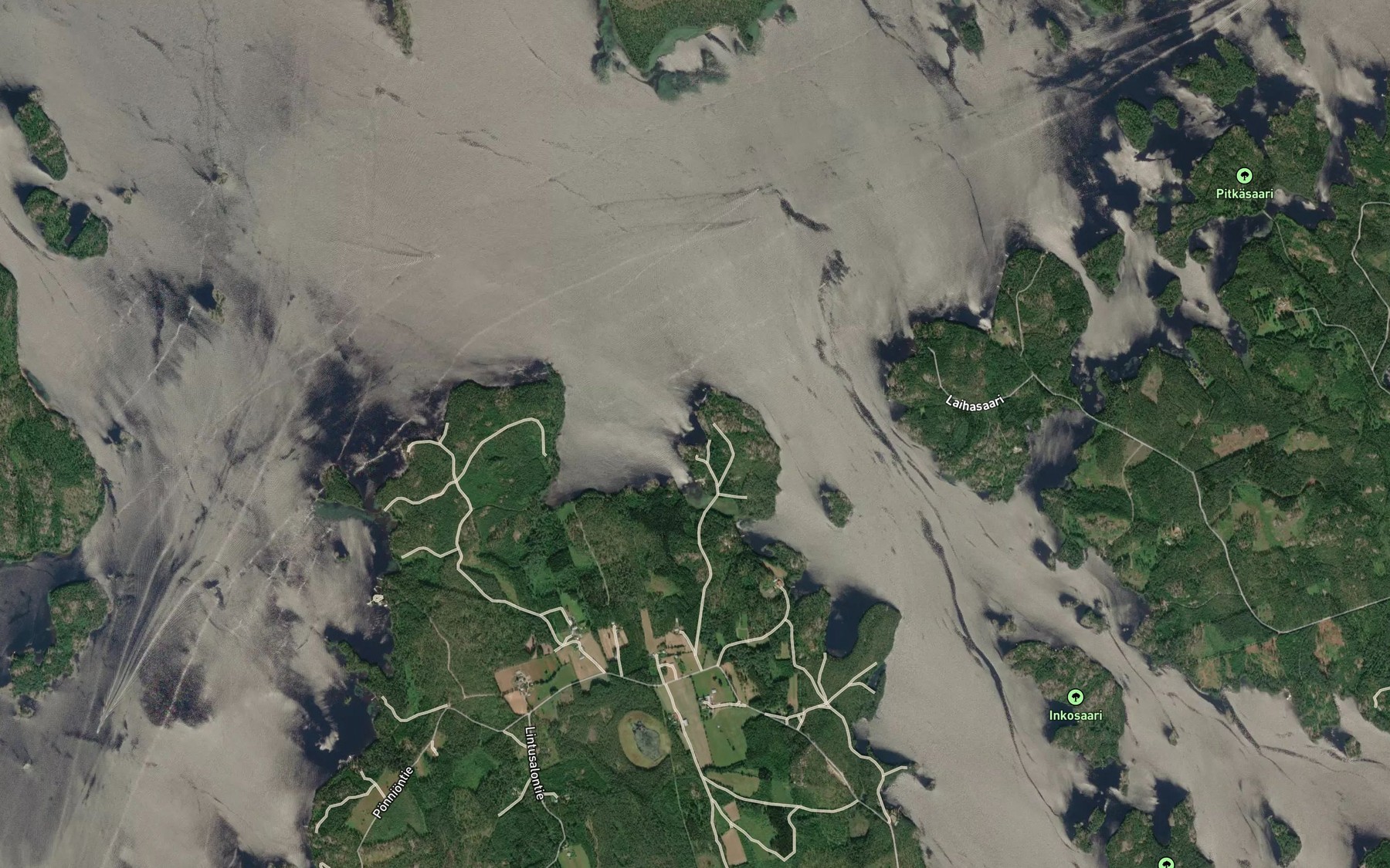 Satellite map of the Mustikkalahti