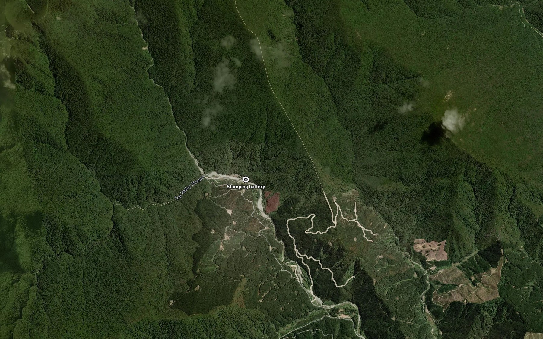 Satellite map of the Jacksons Creek