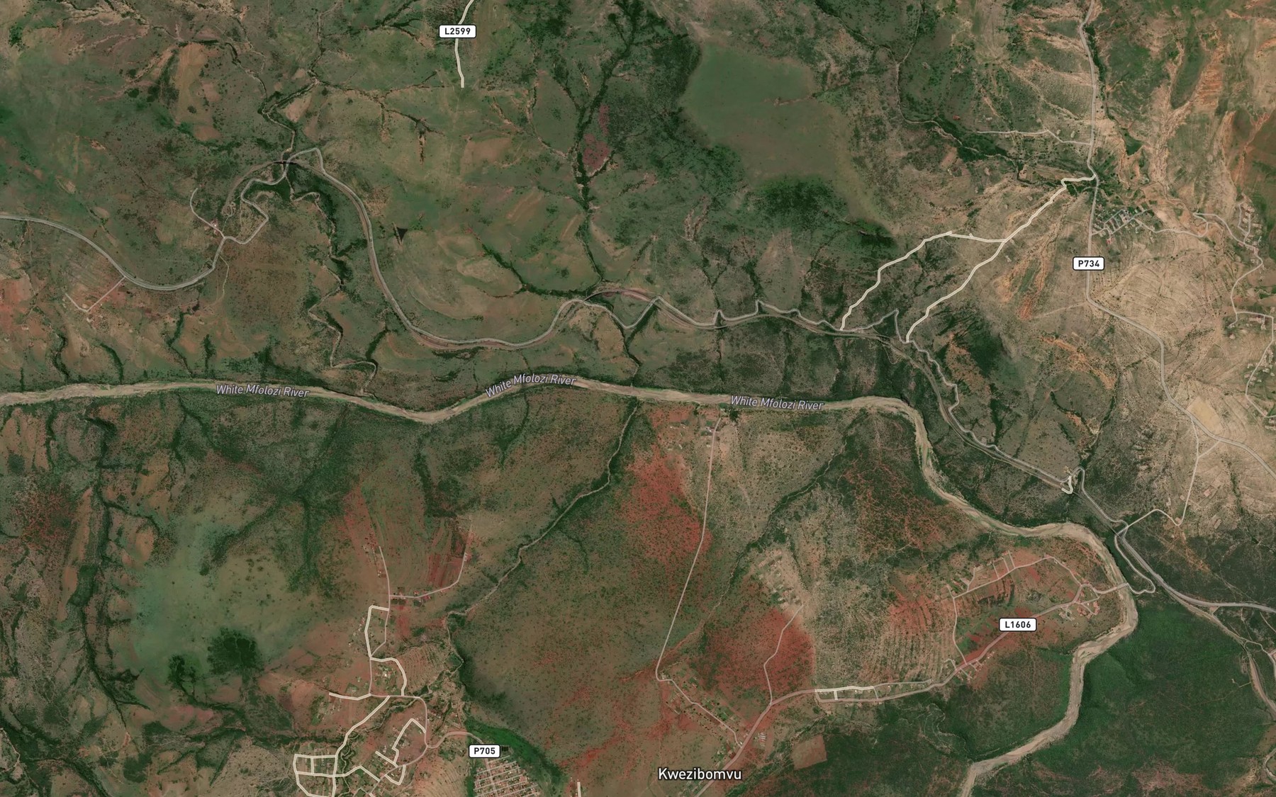 Satellite map of the Ngxibongo