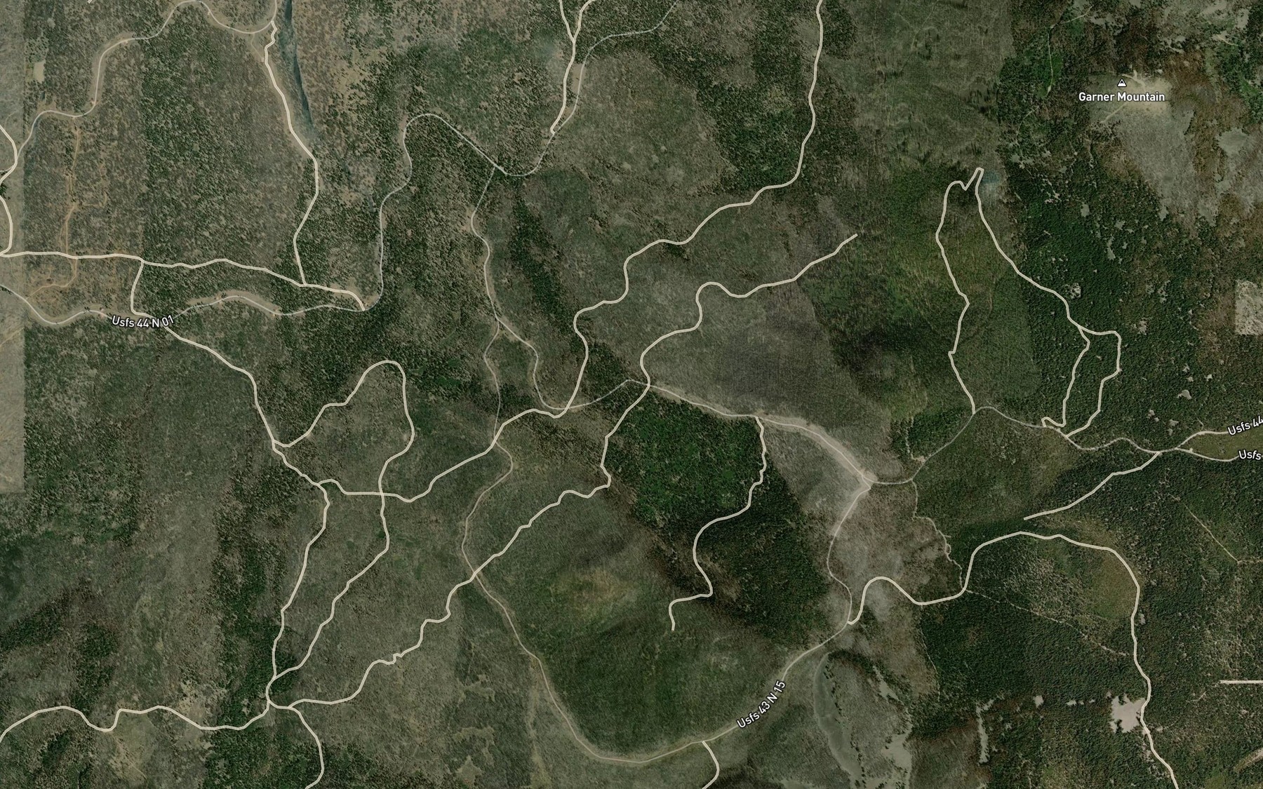 Satellite map of the Baird Springs
