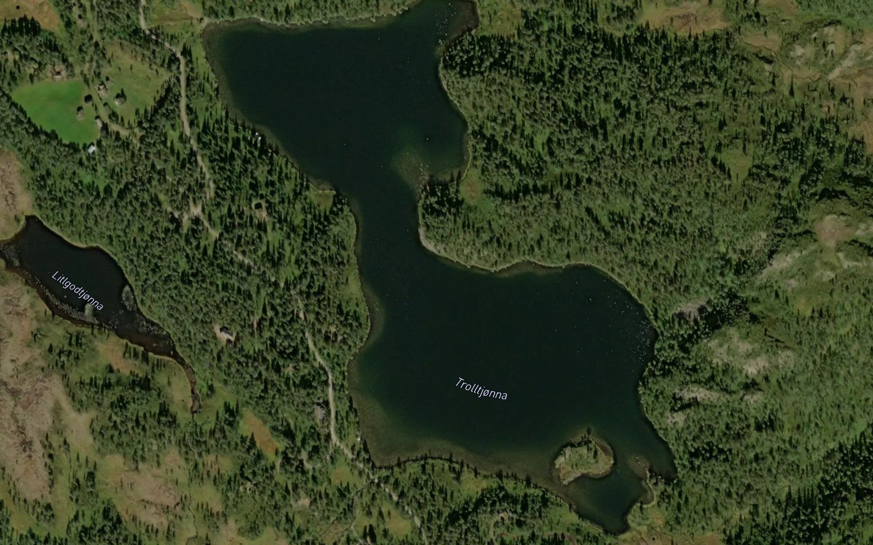 Satellite map of the Trolltjorna