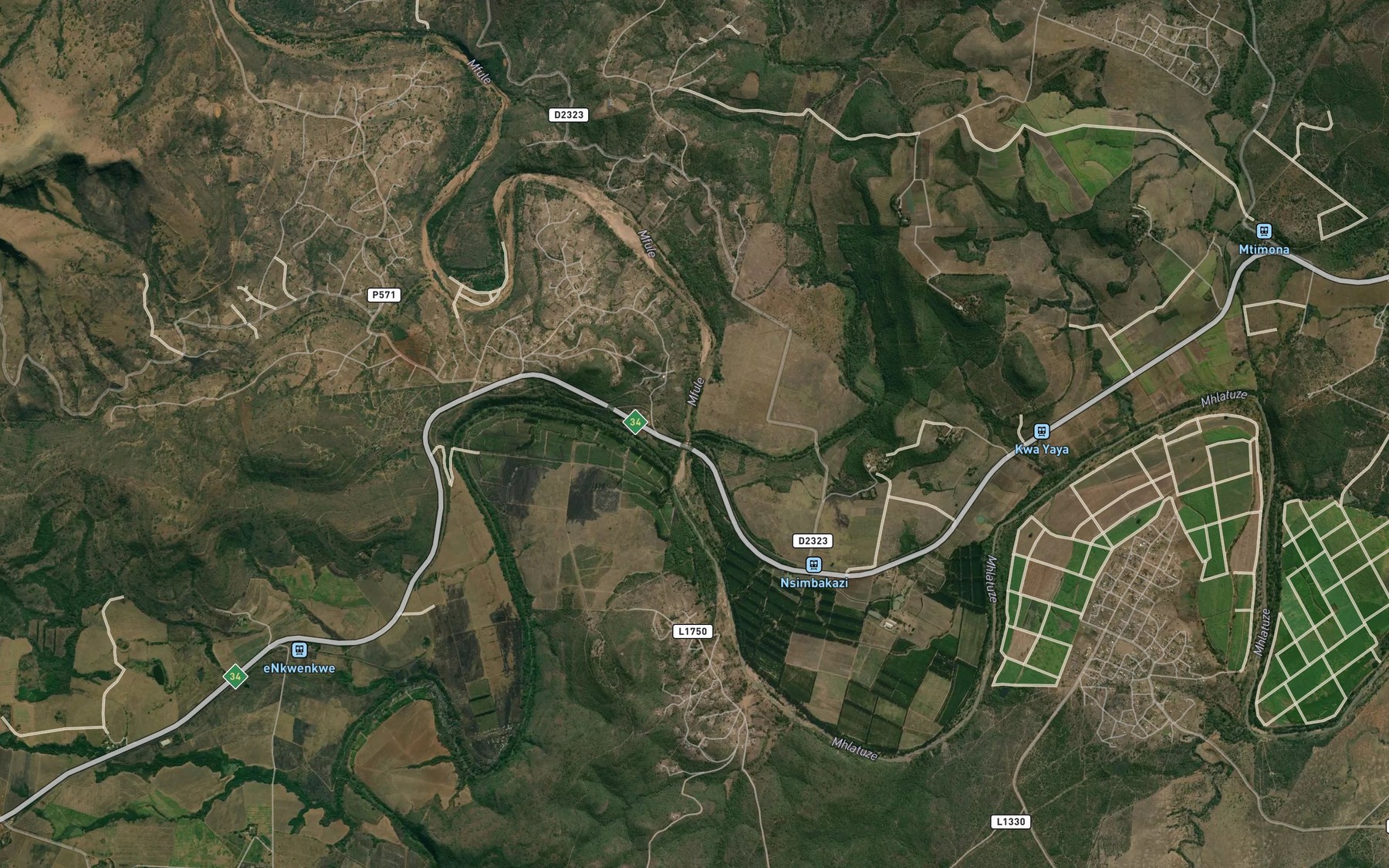 Satellite map of the Nsimbakazi