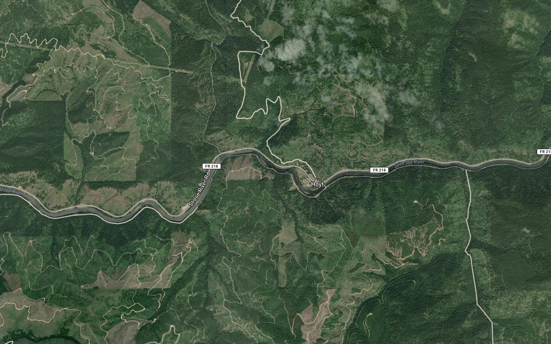 Satellite map of the Italian Creek