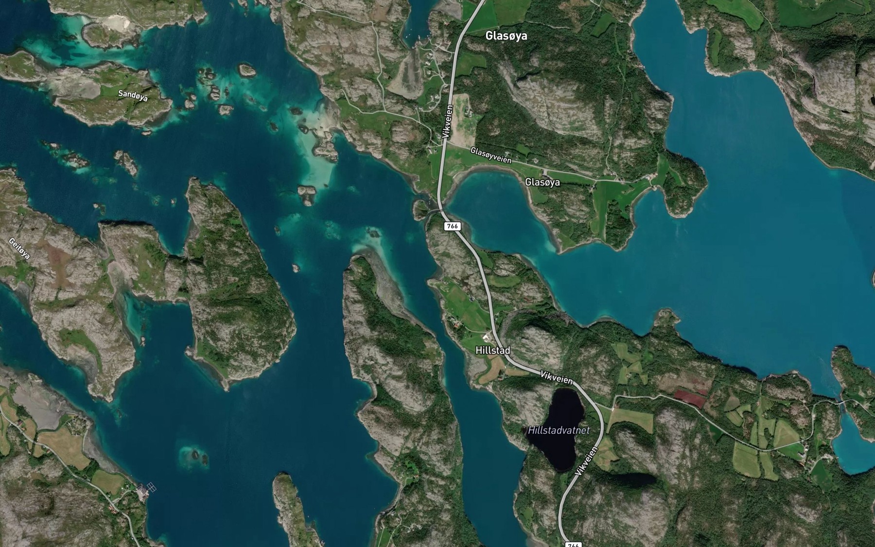Satellite map of the Klokkarvika
