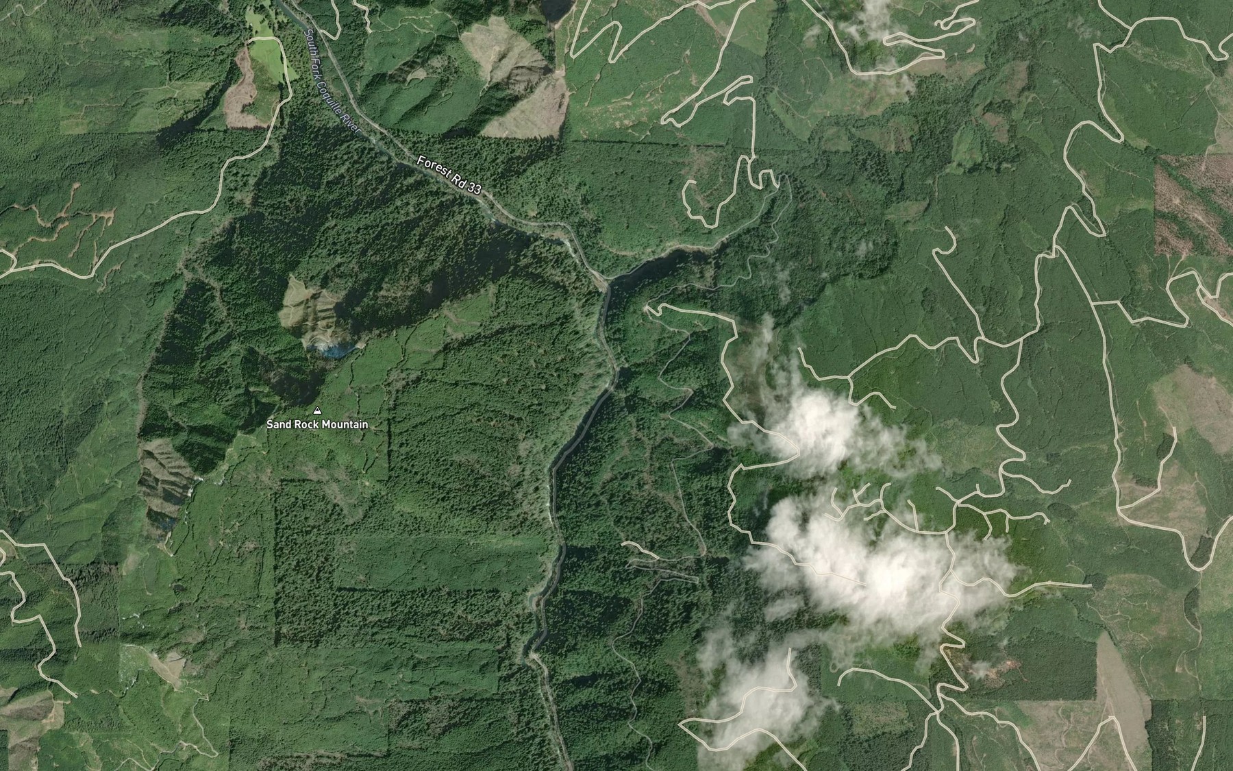 Satellite map of the Elk Creek