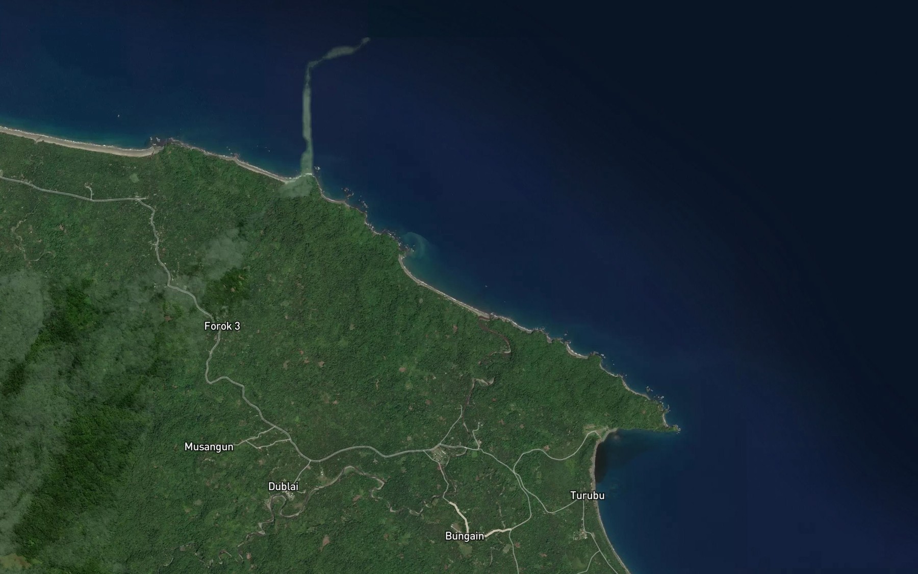 Satellite map of the Bisil Creek