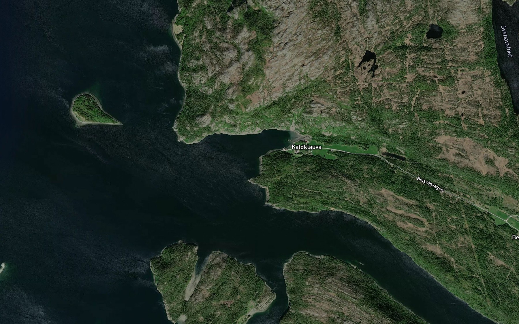 Satellite map of the Smavikan