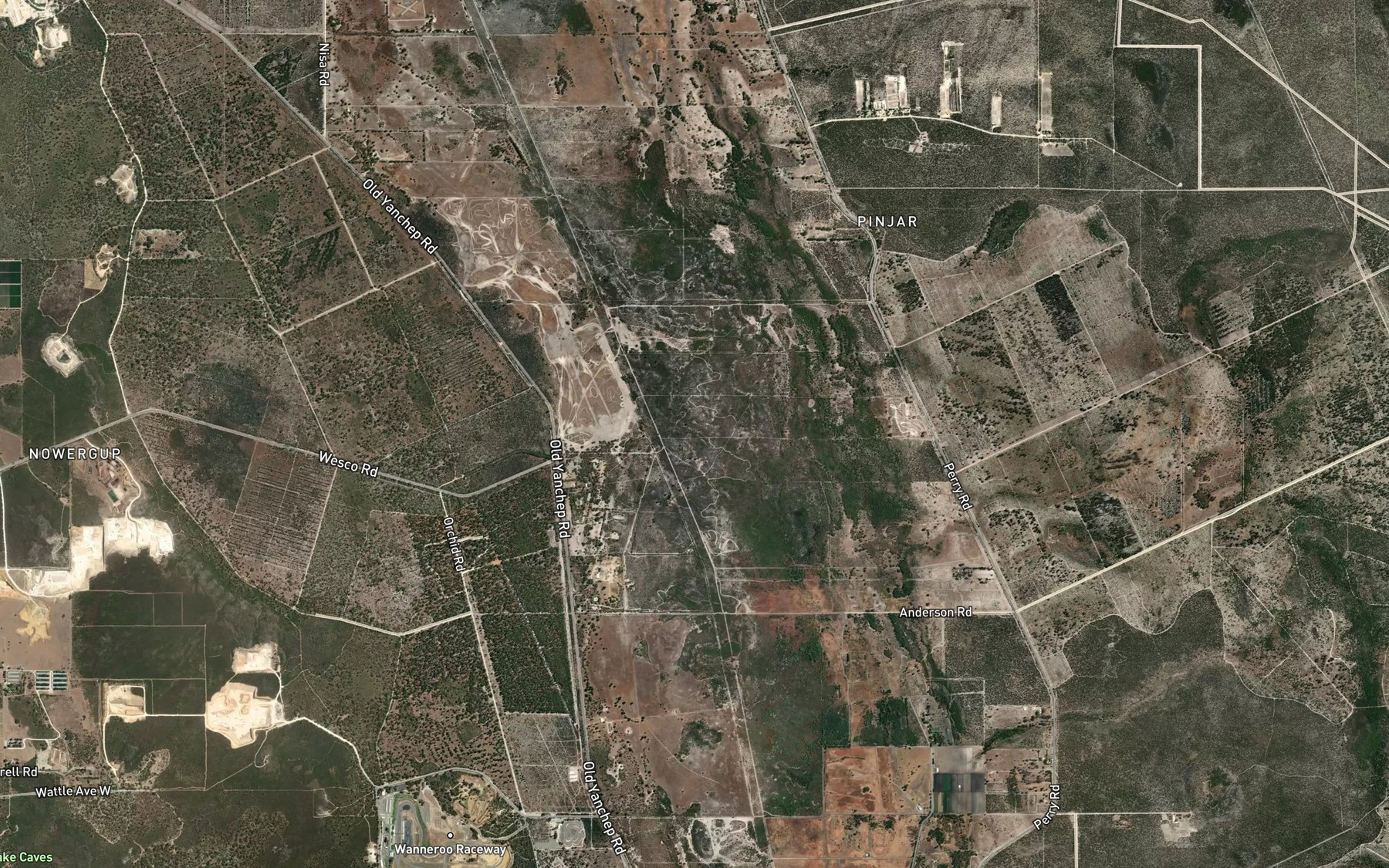 Satellite map of the Lake Pinjar