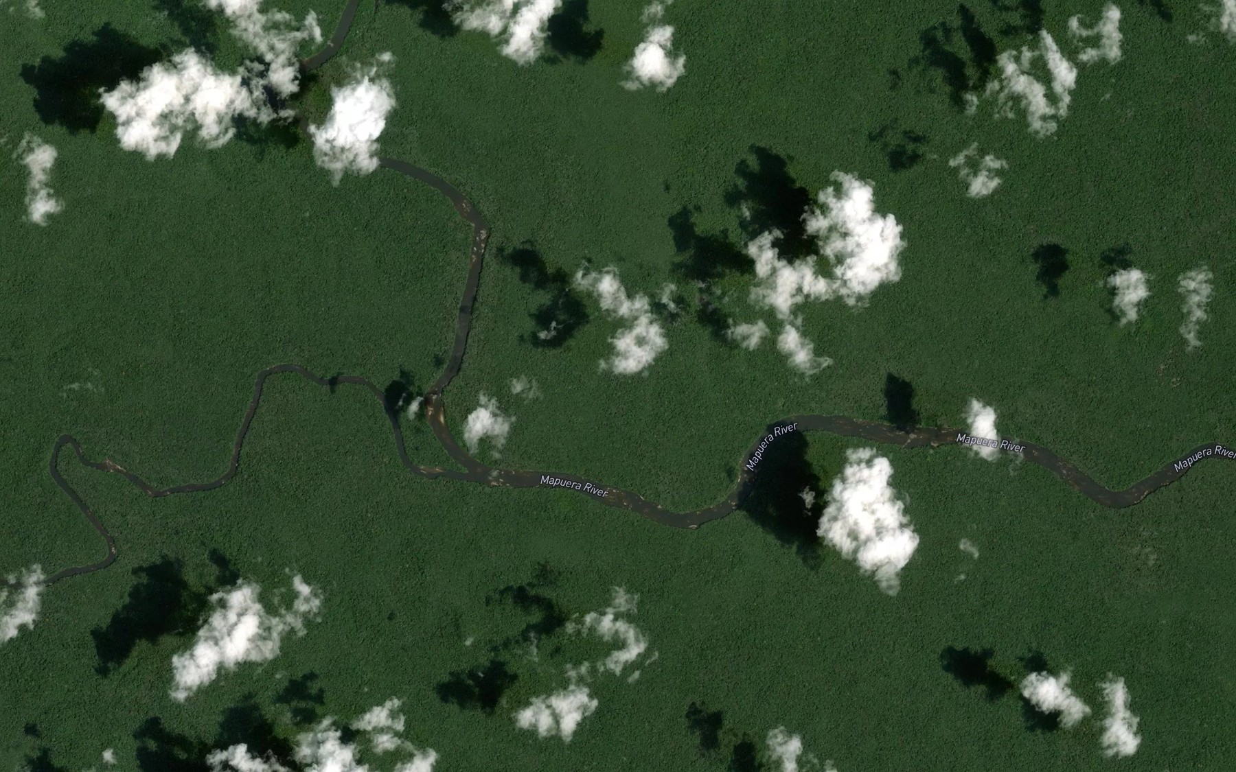 Satellite map of the Rio Baracuxi