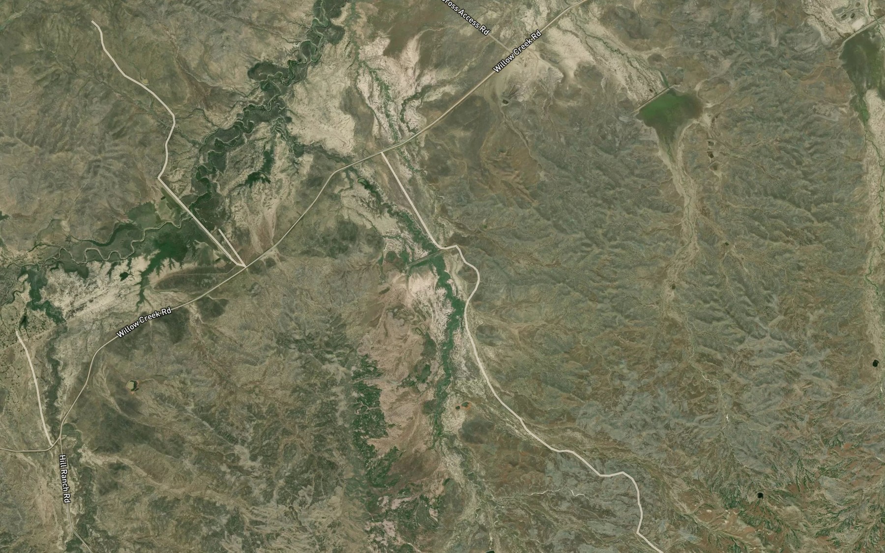 Satellite map of the Browning Reservoir