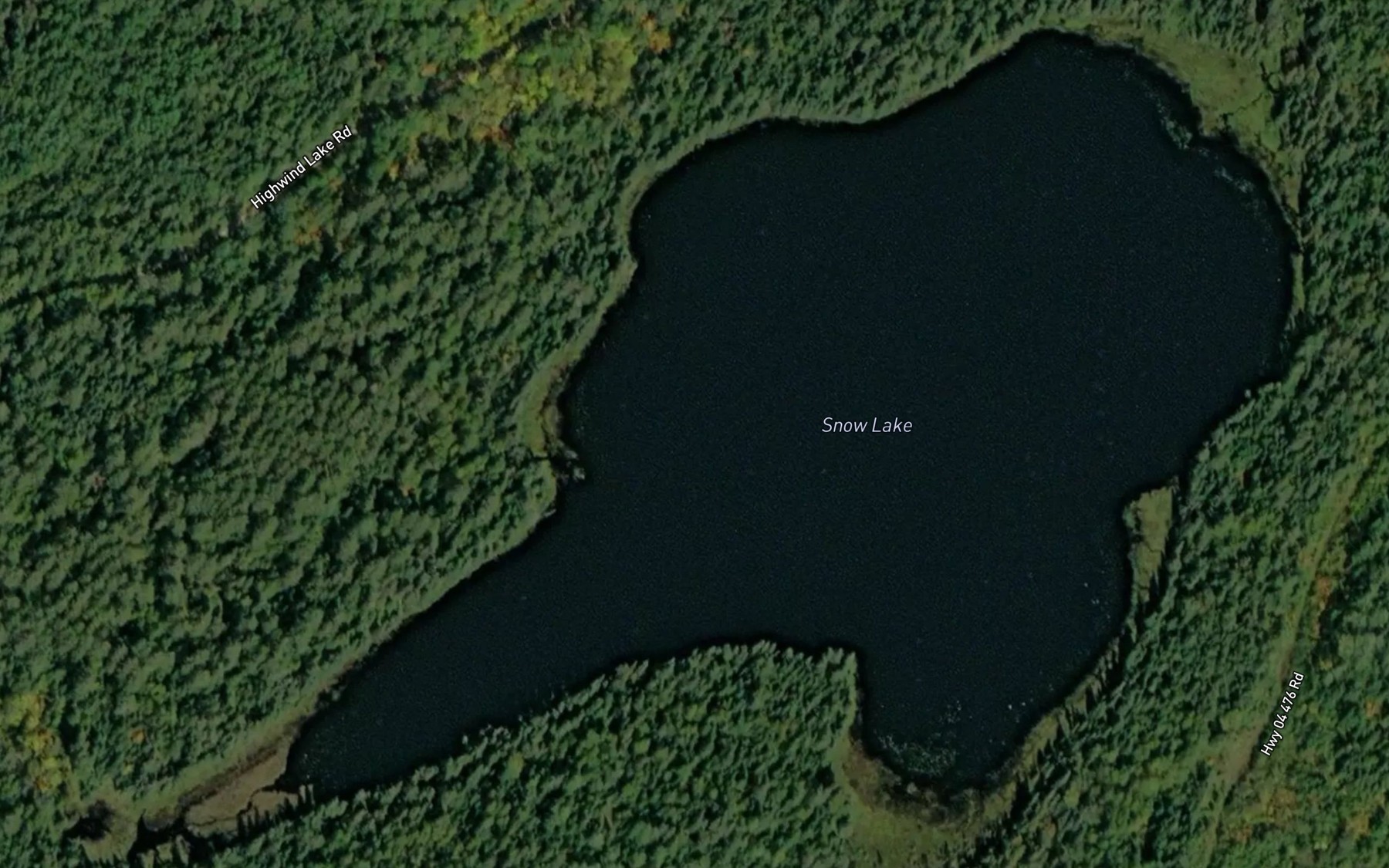 Satellite map of the Snow Lake
