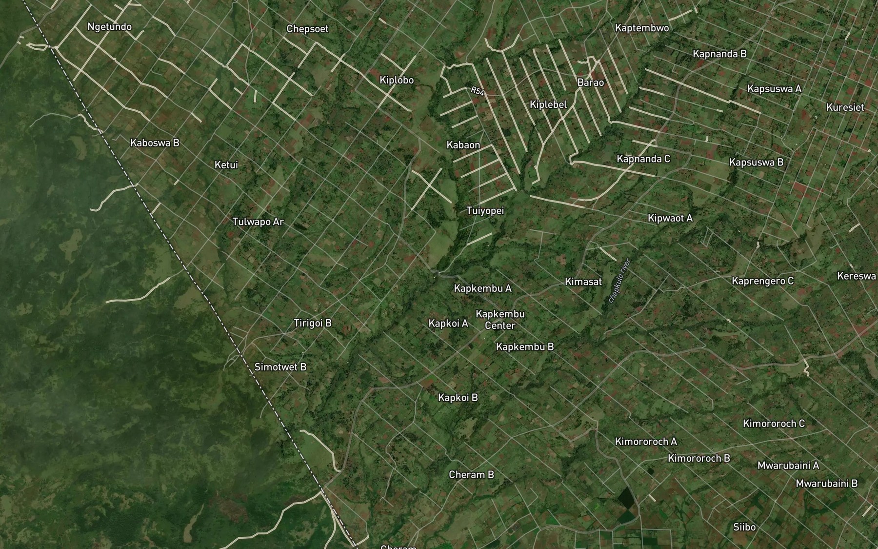 Satellite map of the Komogeno