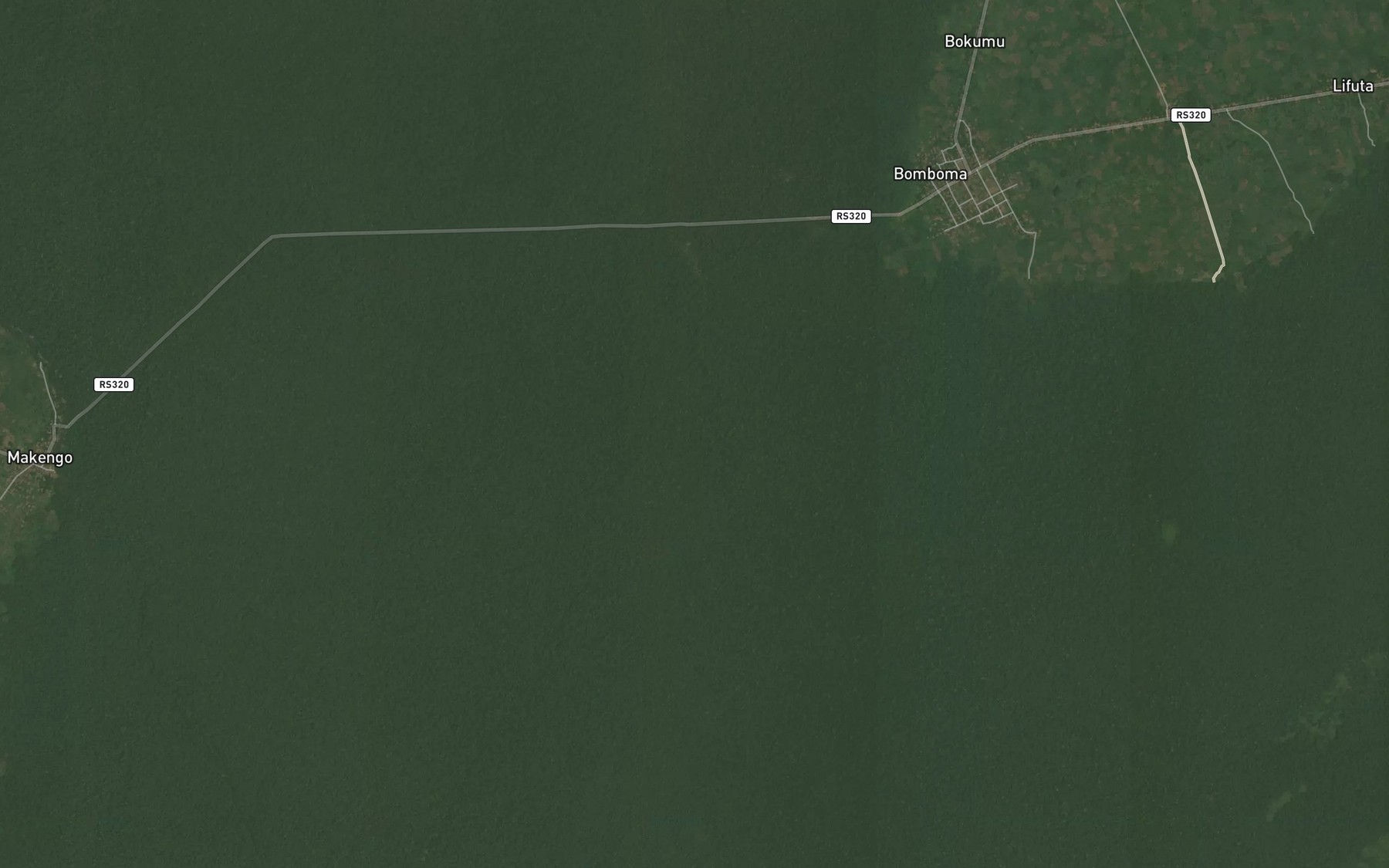 Satellite map of the Mbetuma