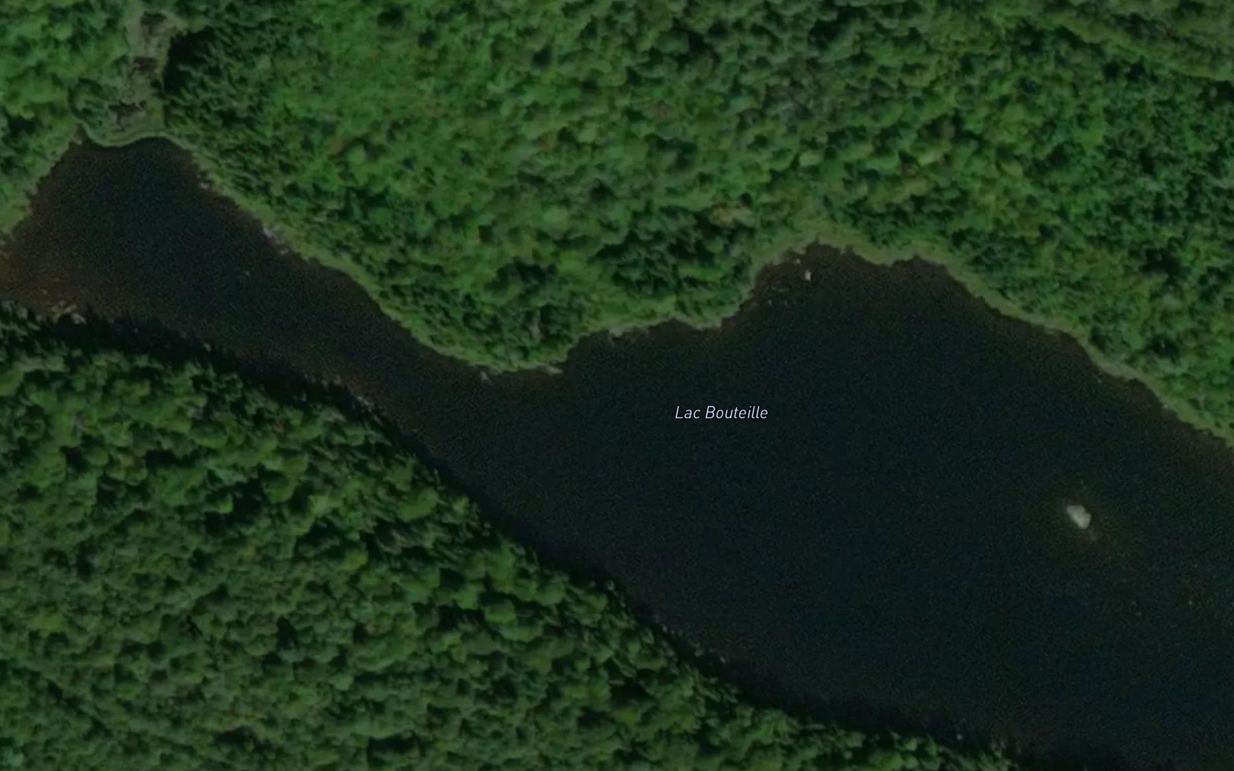 Satellite map of the Lac Bouteille