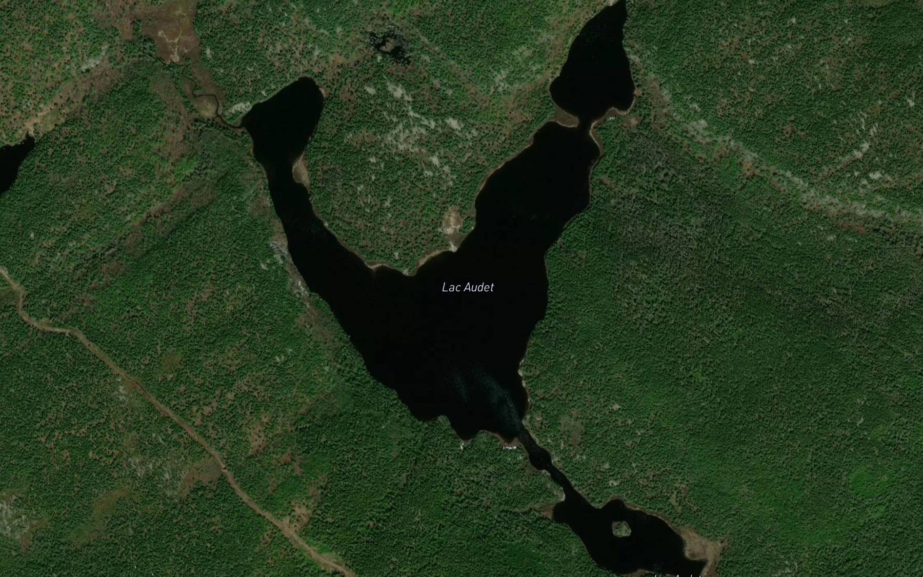 Satellite map of the Lac Audet