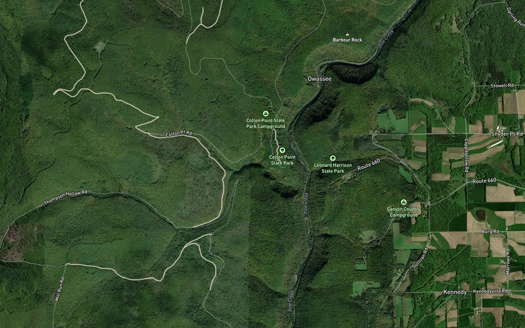Satellite map of the Rexford Branch