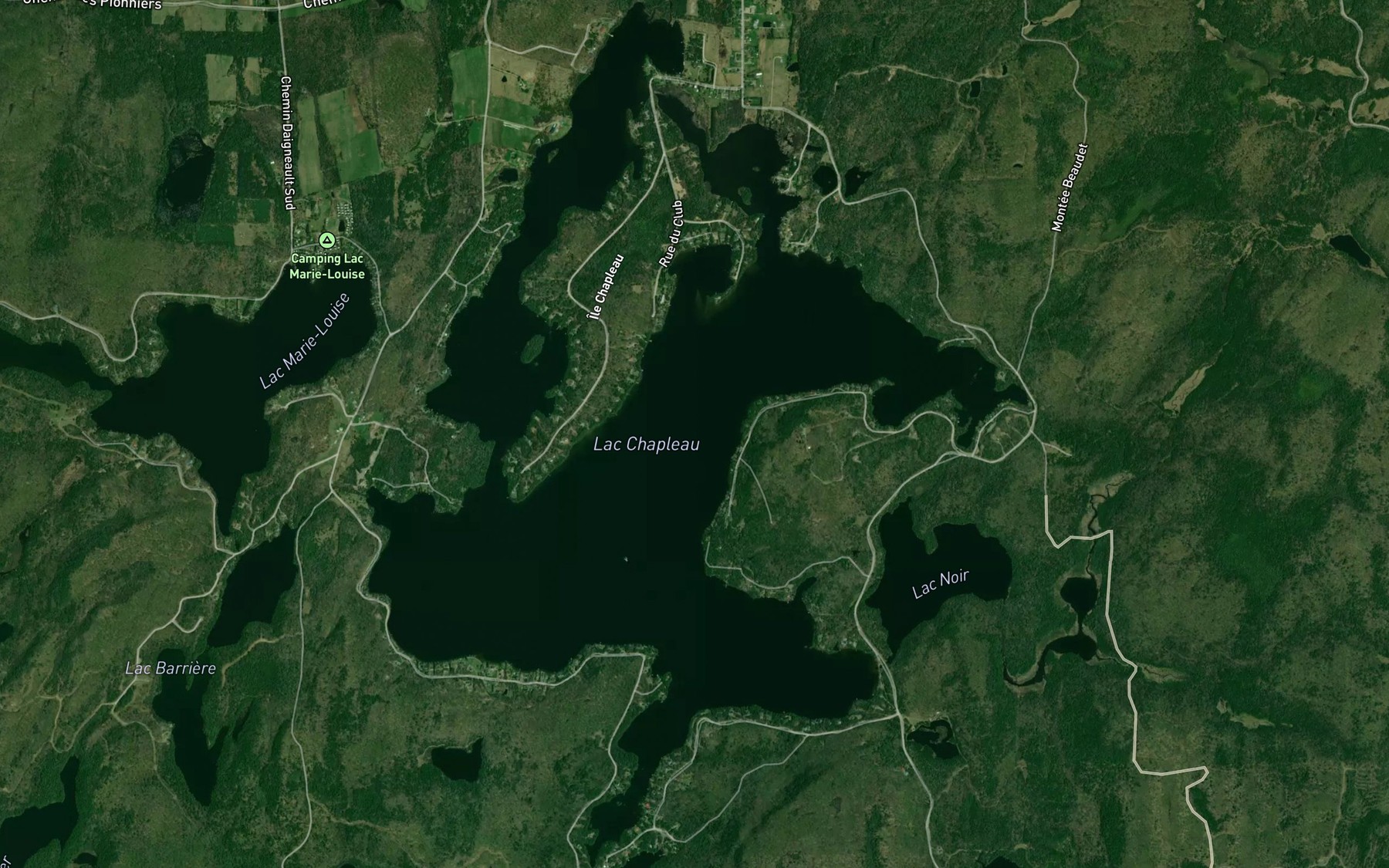 Satellite map of the Lac Chapleau