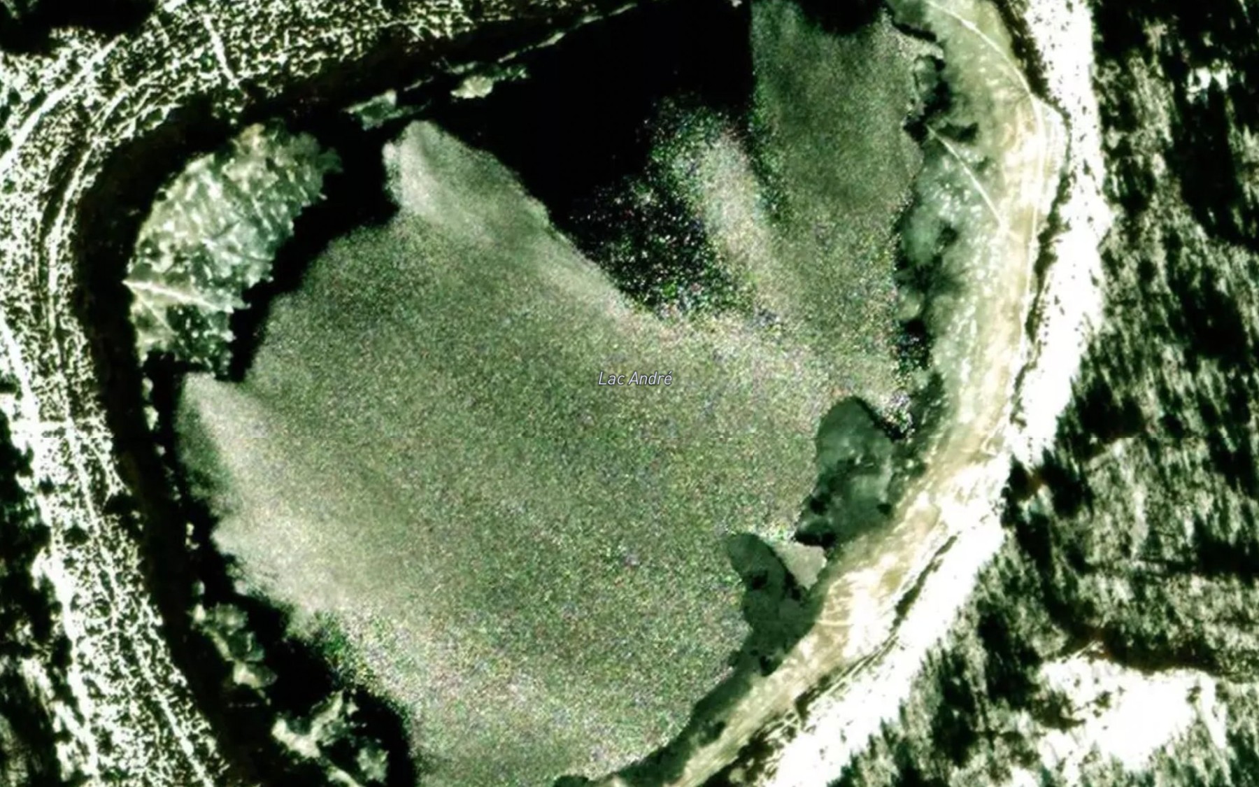 Satellite map of the Lac Andre