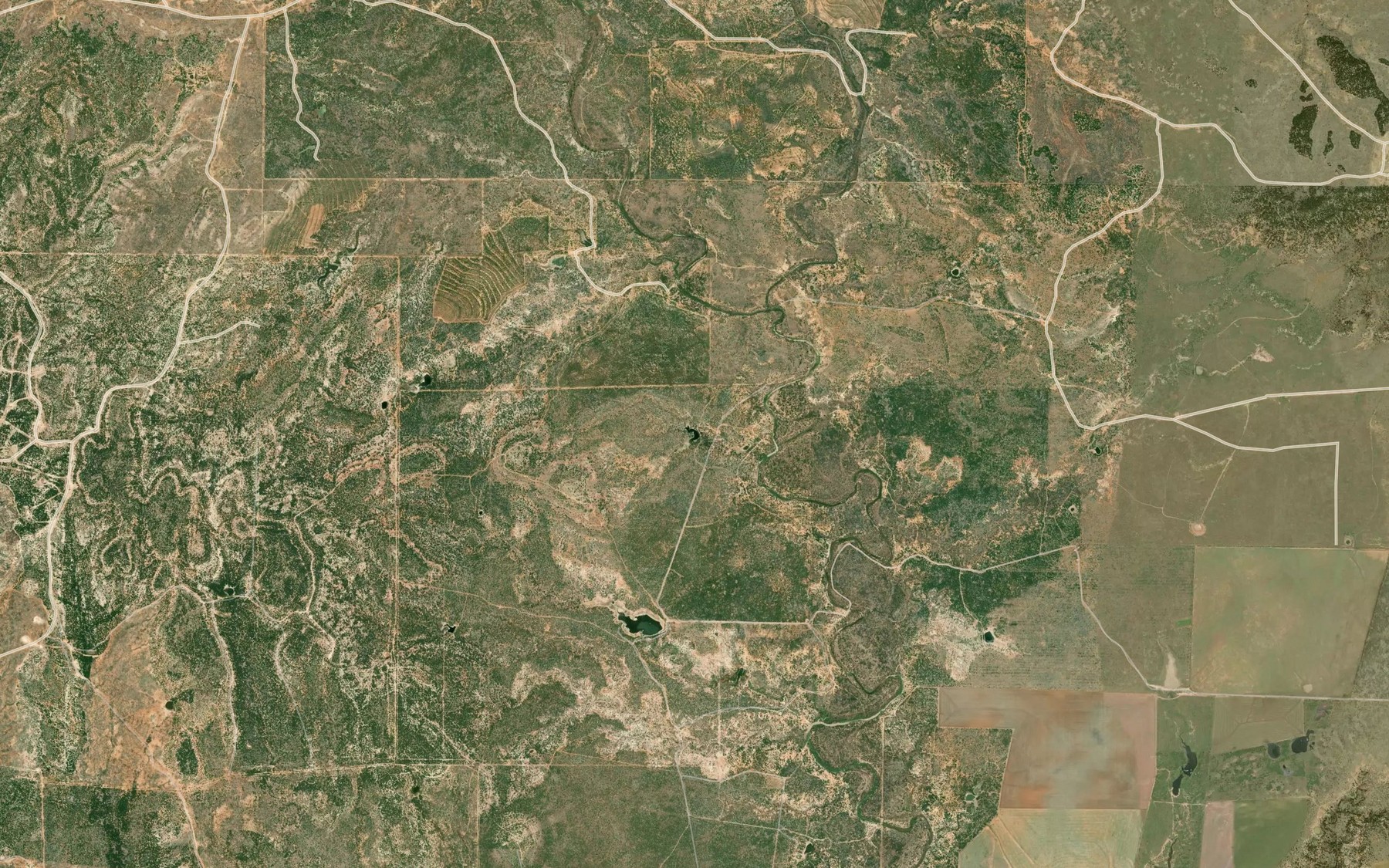 Satellite map of the Geneva Potts Lake