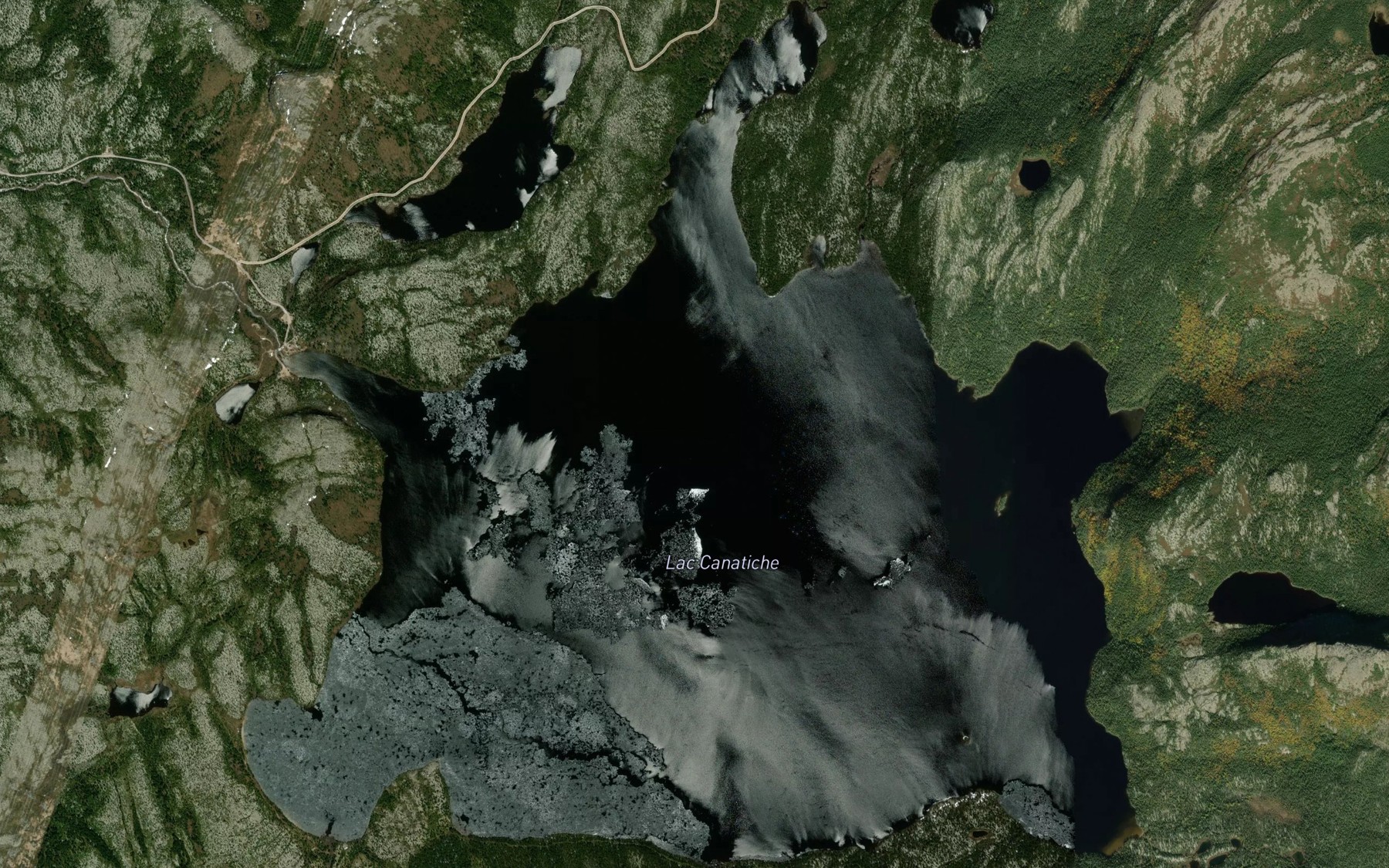 Satellite map of the Lac Canatiche