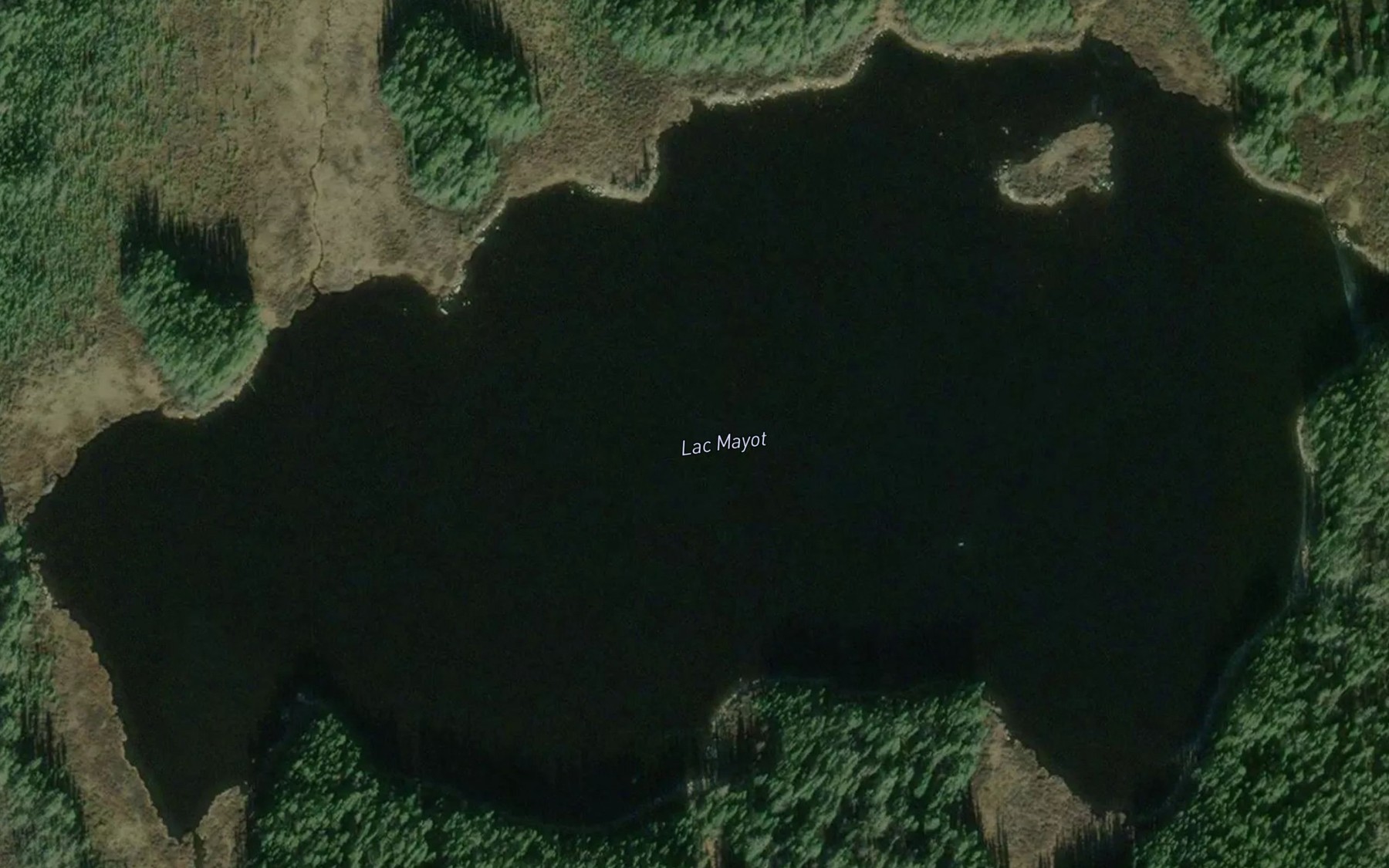 Satellite map of the Lac Mayot