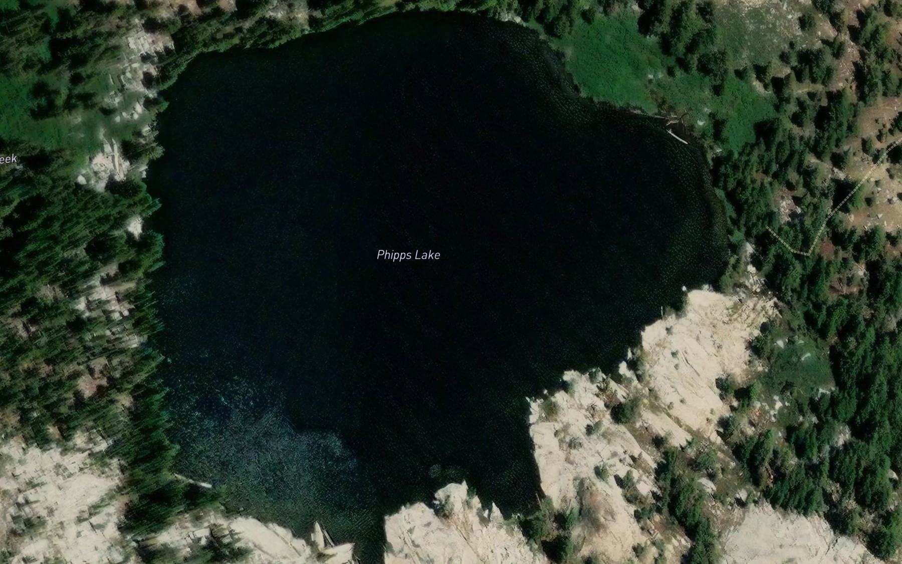 Satellite map of the Phipps Lake