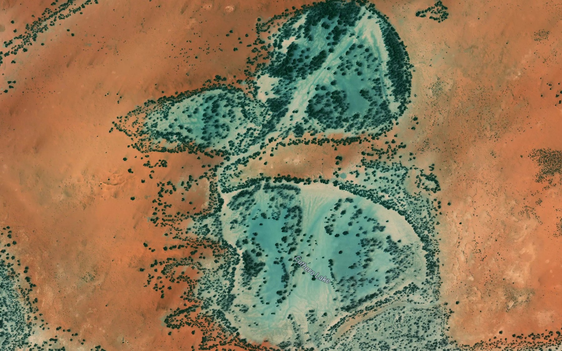 Satellite map of the Cuthero Lake