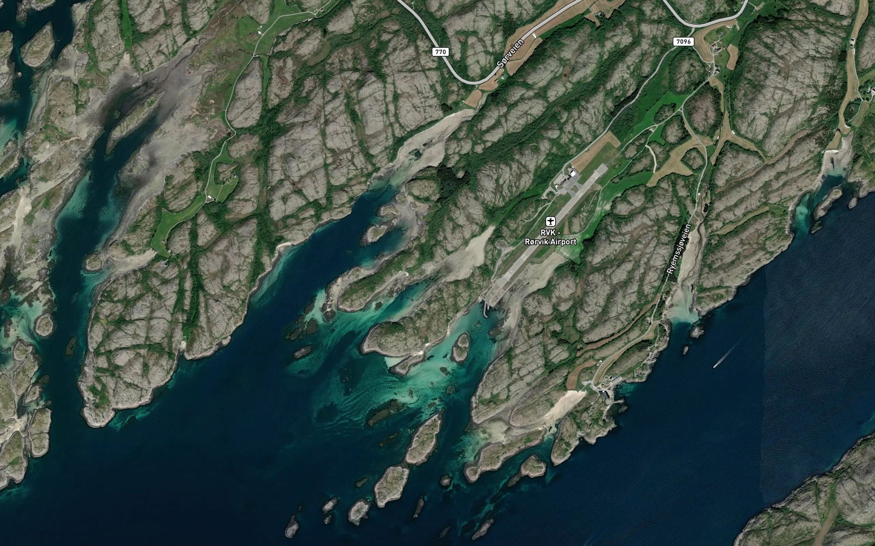 Satellite map of the Juvikvagen