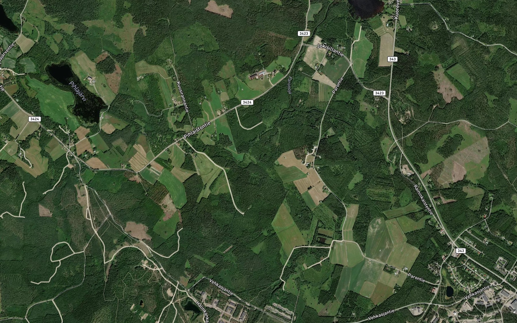 Satellite map of the Paronoja