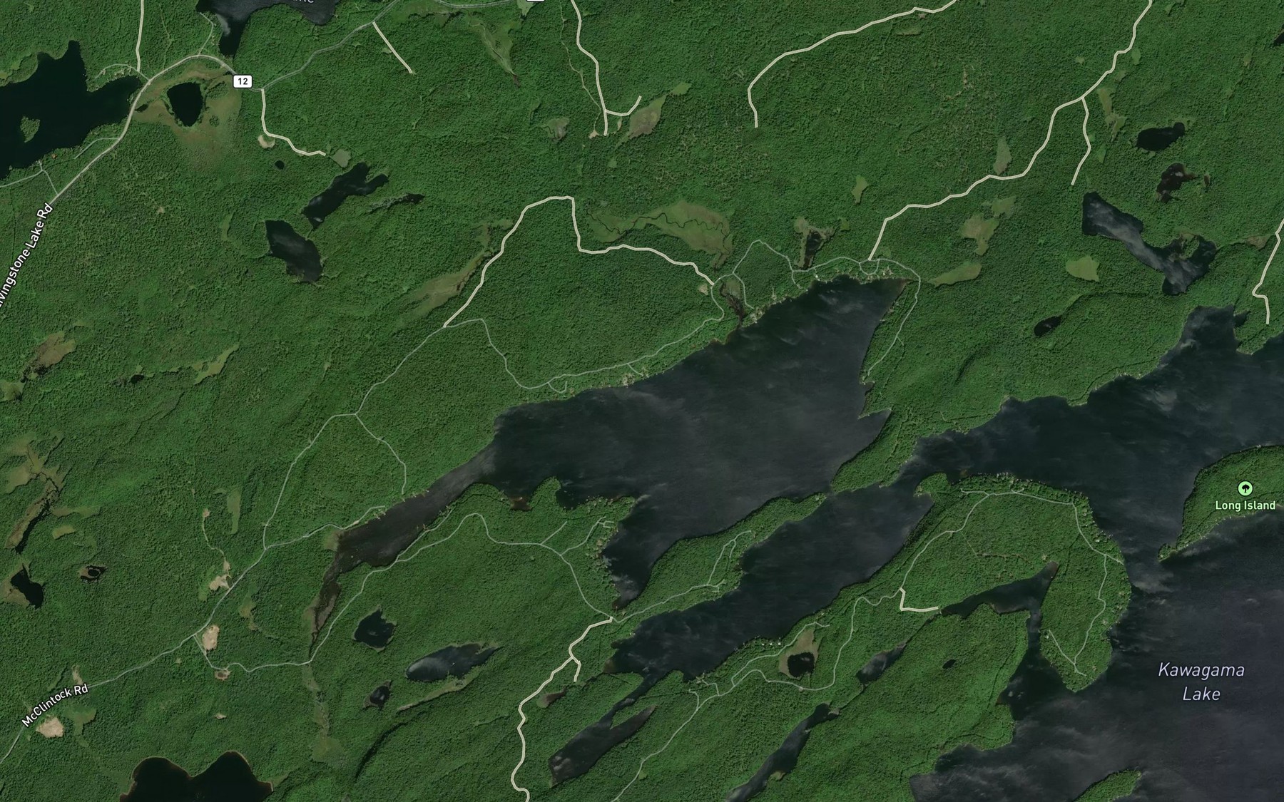 Satellite map of the Fletcher Bay