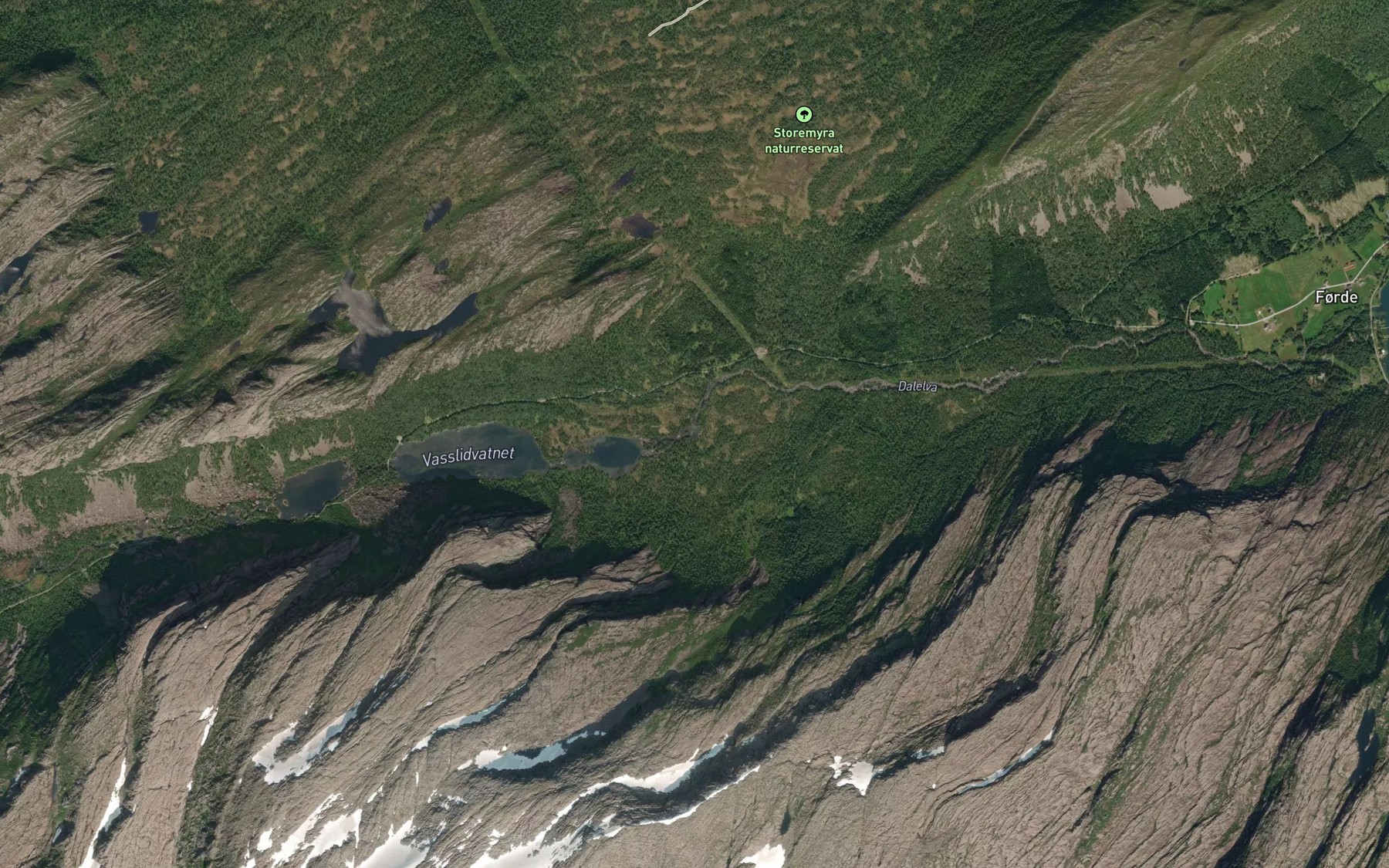Satellite map of the Vaulen