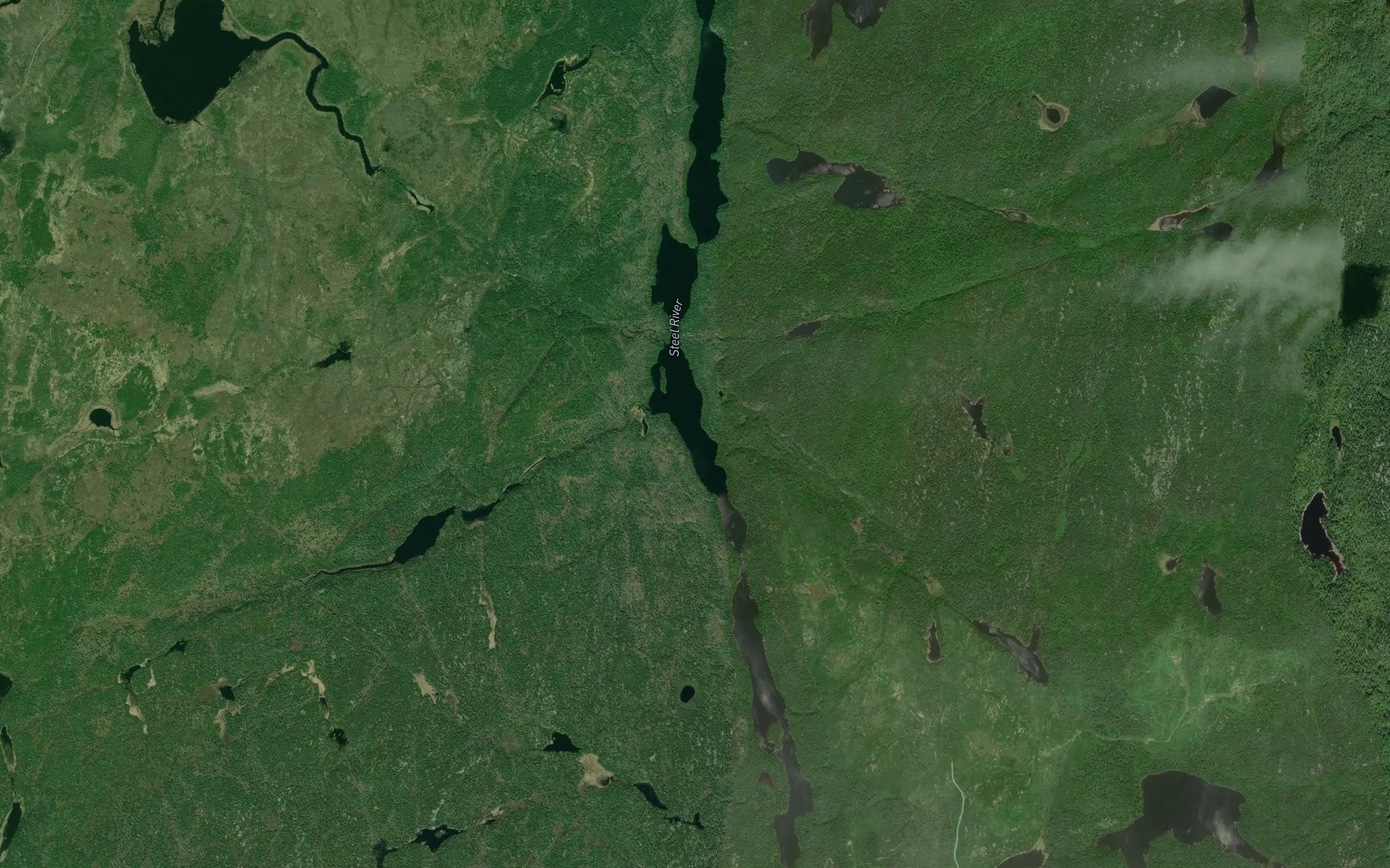 Satellite map of the Beath Lake